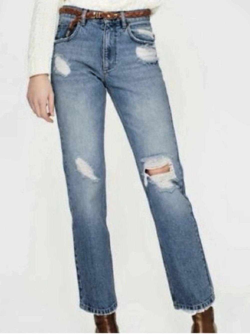 ANINE BING Jackie Jean in Vintage Wash Straight Leg Jeans Size 30